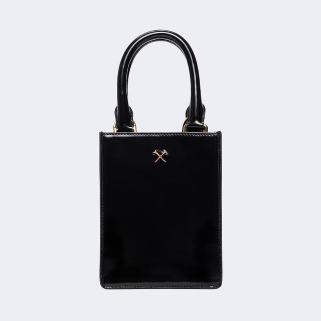 METAL TEES GLOSSY LEATHER MINI TOTE Product Image