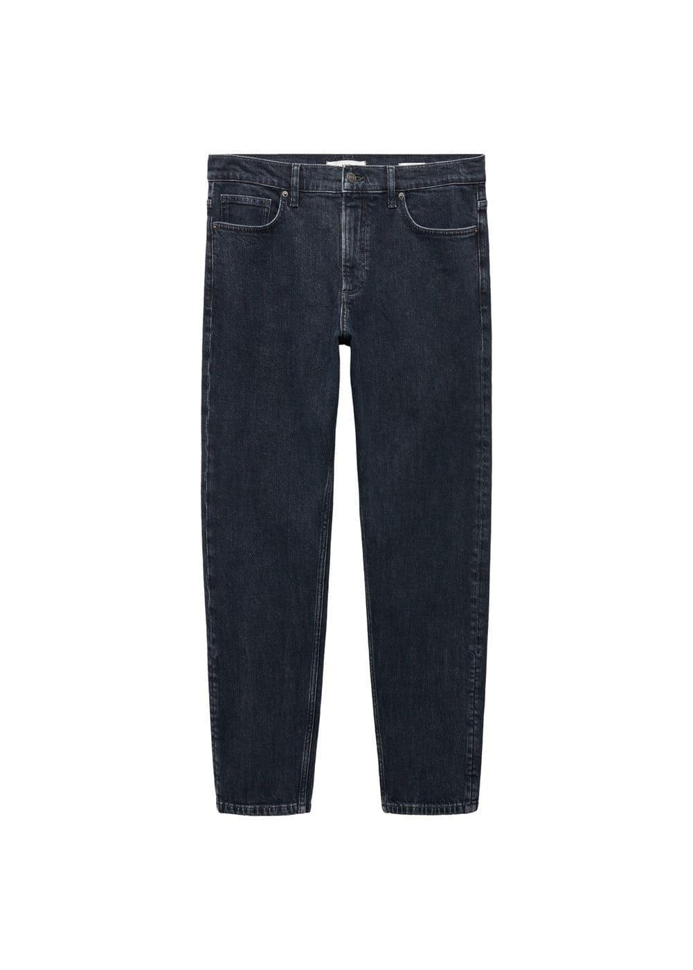 MANGO MAN - Ben tapered cropped jeans deep dark blueMen Product Image