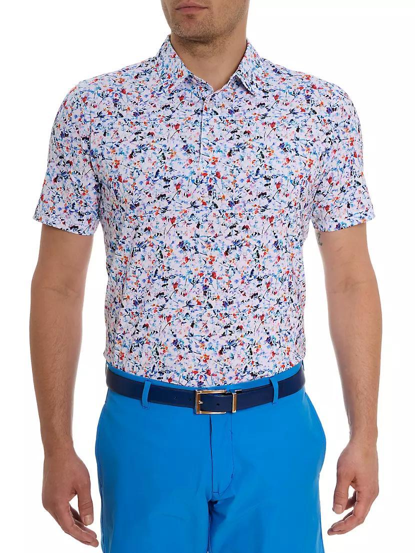 Lucca Floral Polo Shirt Product Image