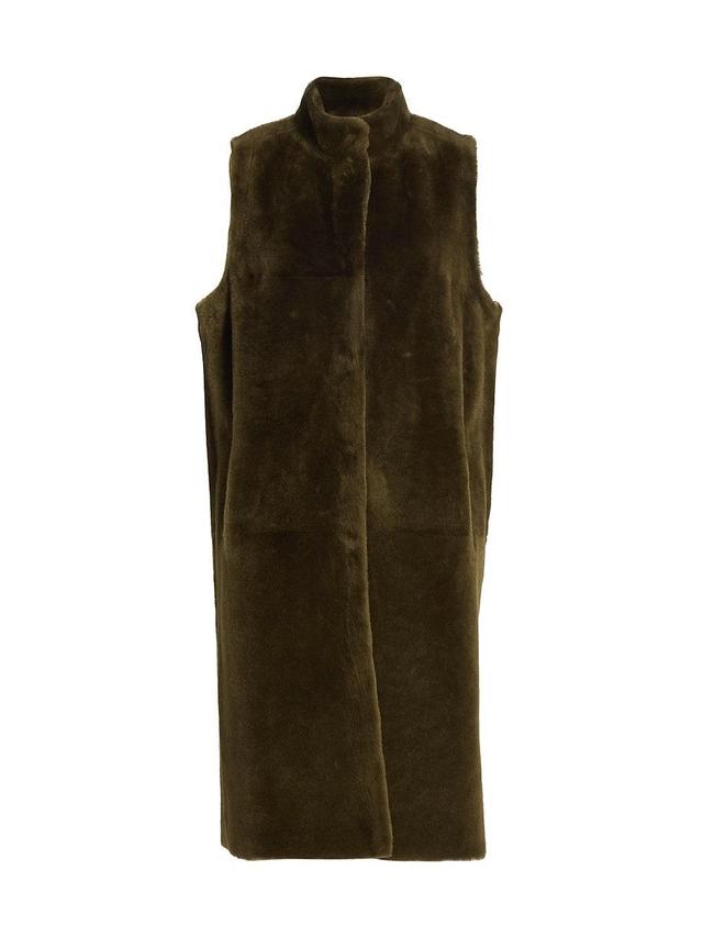 Womens Maximilian Reversible Shearling Lamb Vest Product Image