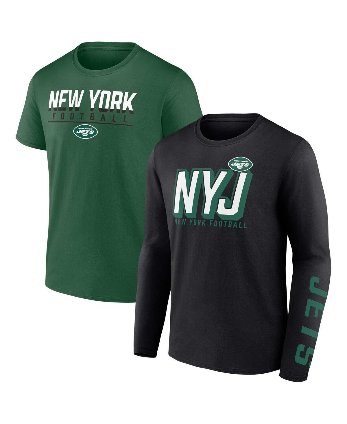 Mens Fanatics Black New York Jets Two-Pack T-shirt Combo Set - Black Product Image