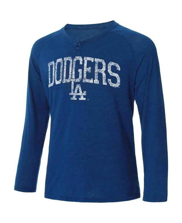 Men's Concepts Sport Royal Los Angeles Dodgers Inertia Raglan Long Sleeve Henley T-Shirt Product Image