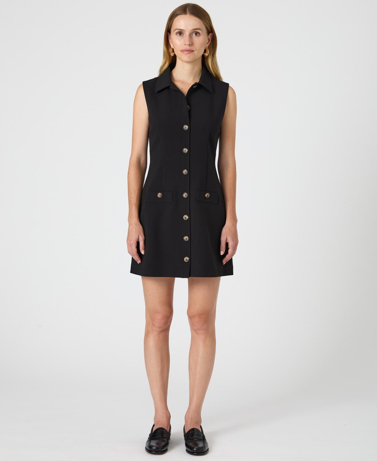 French Connection Womens Azra Sleeveless Twill Fit & Flare Mini Dress Product Image