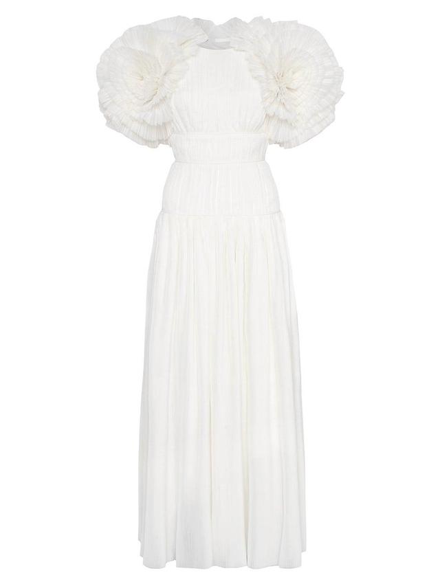 Womens Sculptura Pleated Layered-Sleeve Dress Product Image