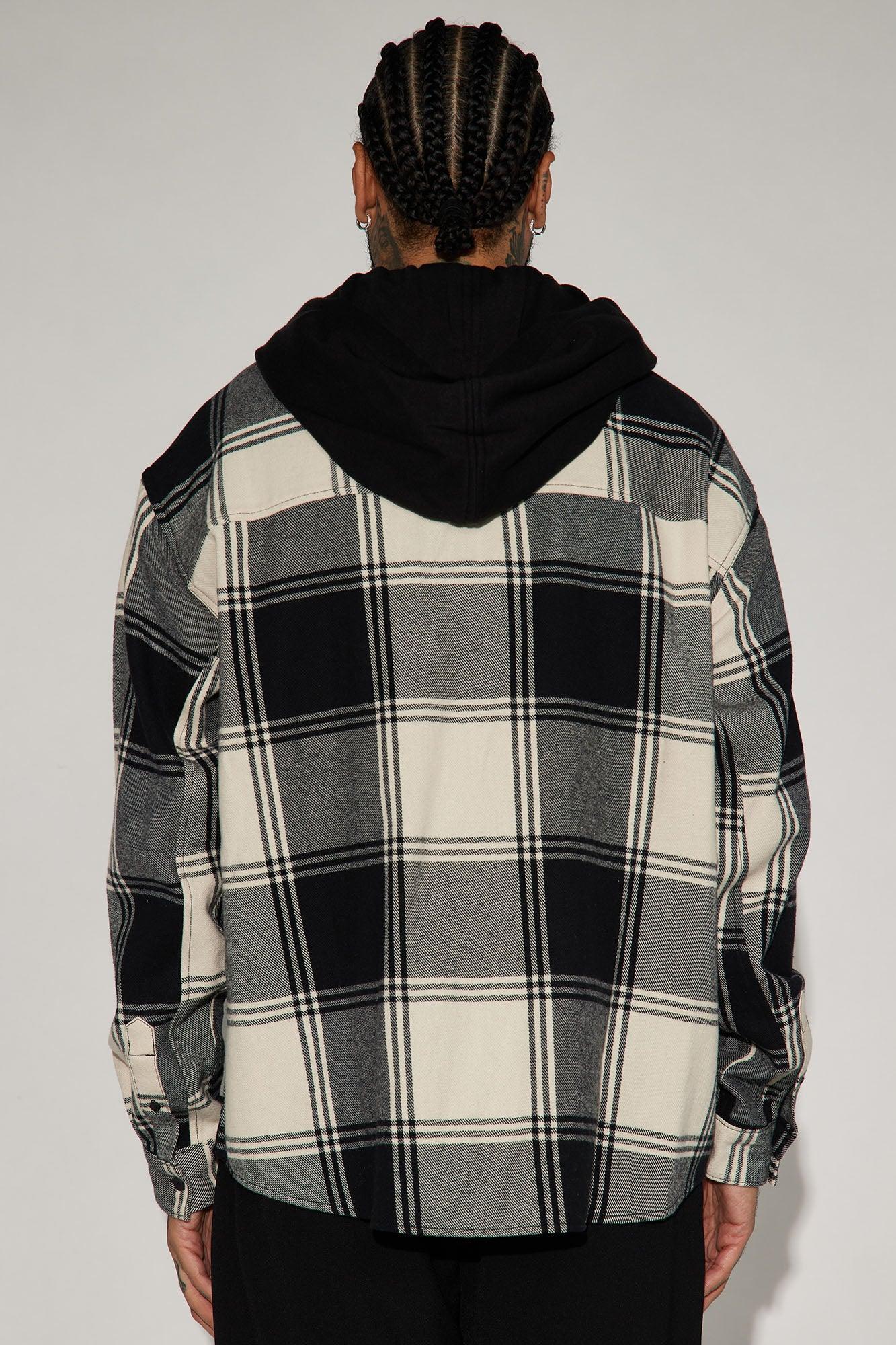 Time Gon Tell Hooded Oversized Shacket - Off White Product Image