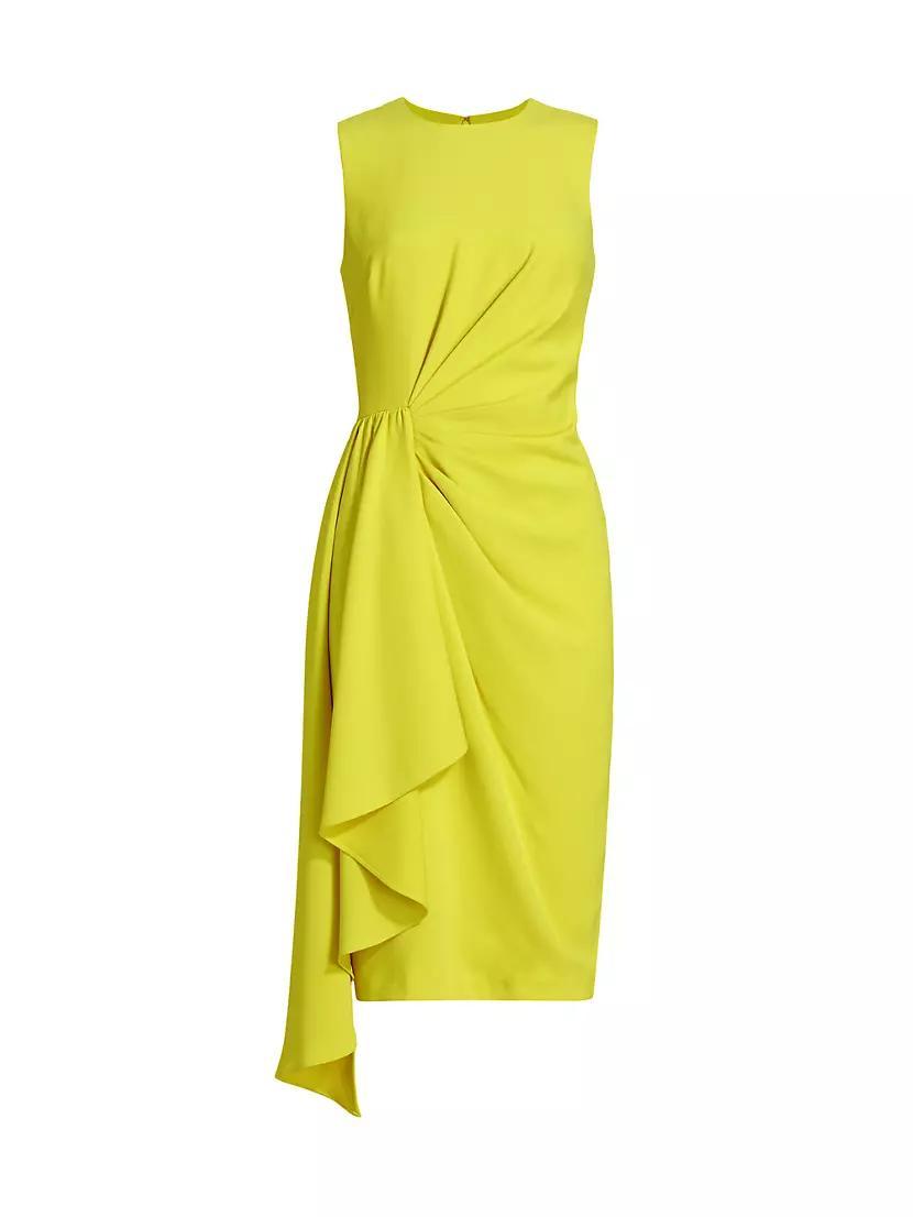 Pleated Side Drape Sheath Dress Product Image