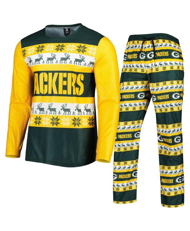 Mens FOCO Bay Packers Team Ugly Pajama Set Product Image