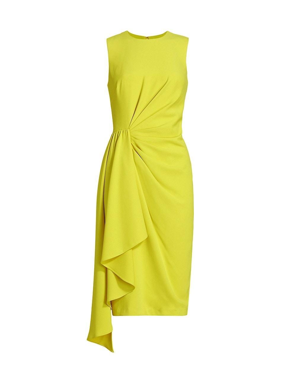 Womens Pleated Side Drape Sheath Dress Product Image