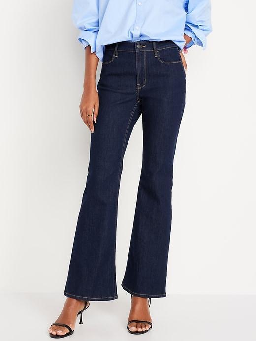 High-Waisted Wow Flare Jeans Product Image