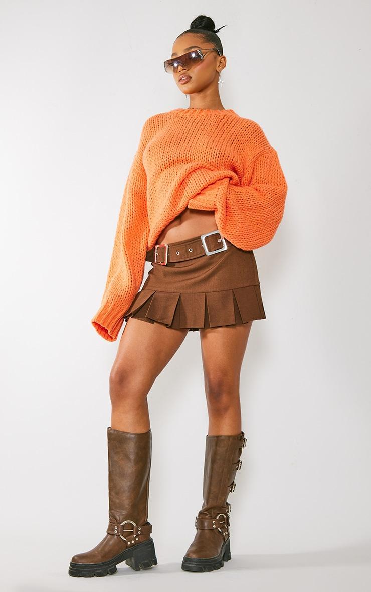 Orange Super Chunky Oversized Sweater Product Image