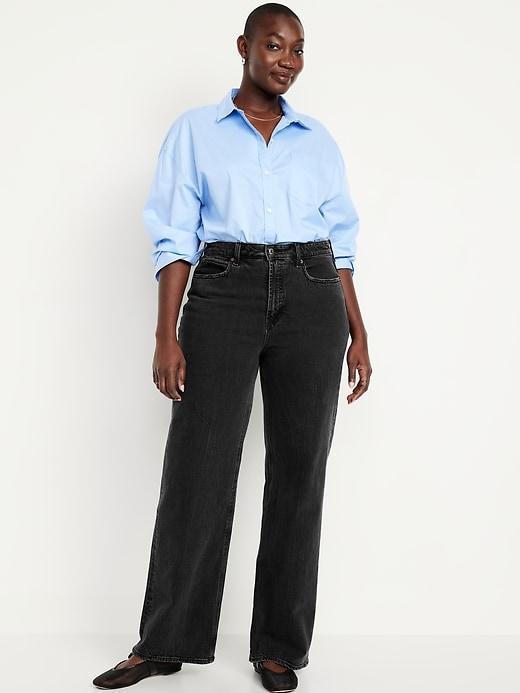 Curvy Extra High-Waisted Wide-Leg Jeans Product Image