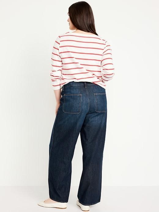 High-Waisted Baggy Wide-Leg Trouser Jeans Product Image