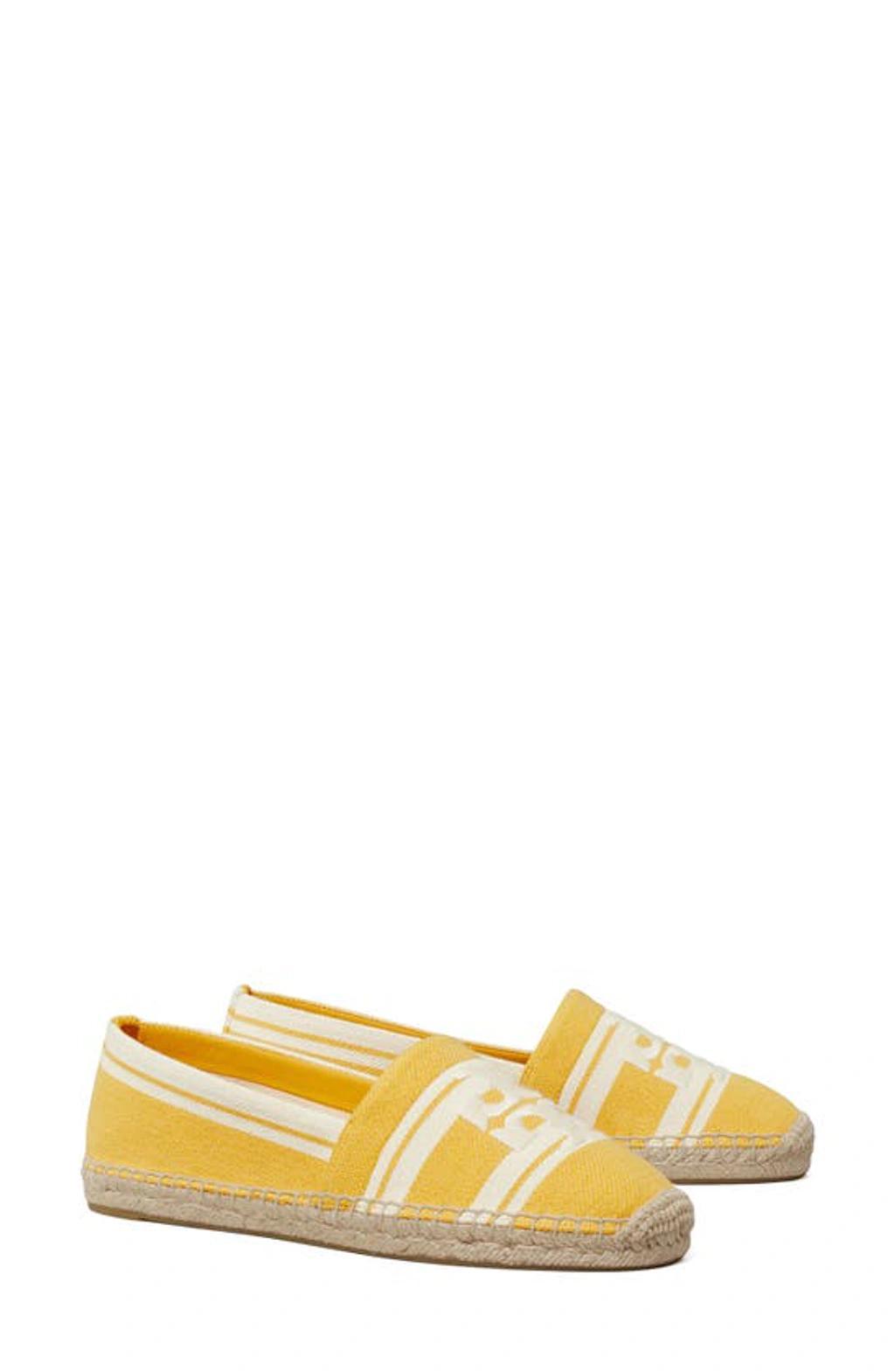 TORY BURCH Double T Jacquard Espadrilles In Yellow Product Image