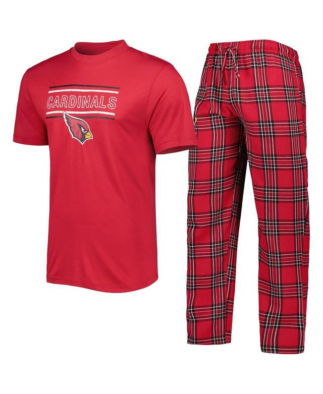 Mens Concepts Sport Cardinal/Black Arizona Cardinals Badge Top & Pants Sleep Set Product Image