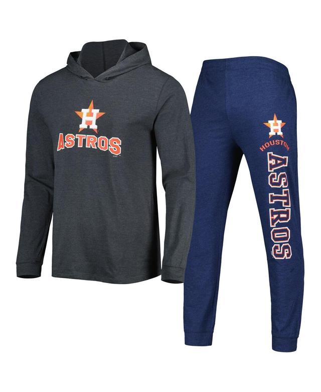 Mens Concepts Sport Heather Navy and Heather Charcoal Houston Astros Meter Hoodie and Joggers Set - Heather Navy Product Image