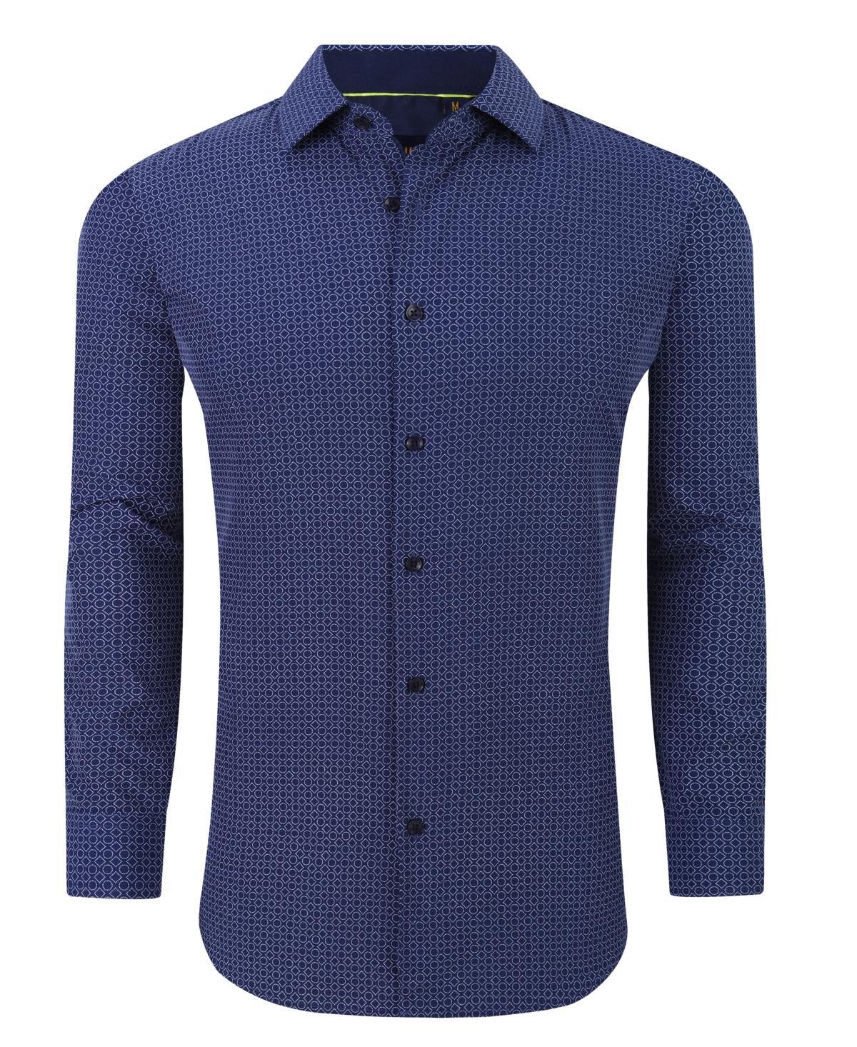 Azaro Uomo Mens Geometric Four-Way Stretch Button Down Shirt Product Image