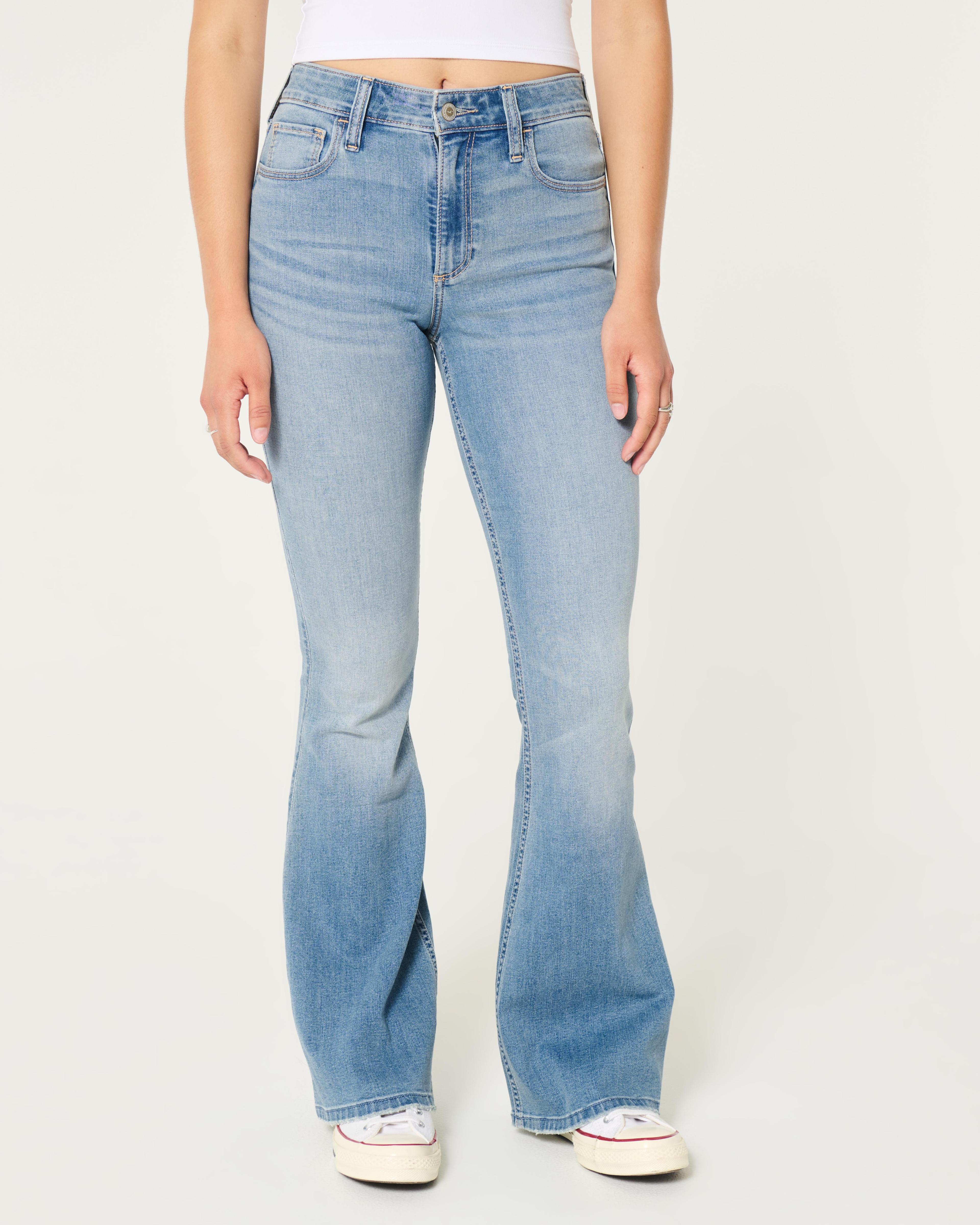 Curvy High-Rise Medium Wash Flare Jeans Product Image