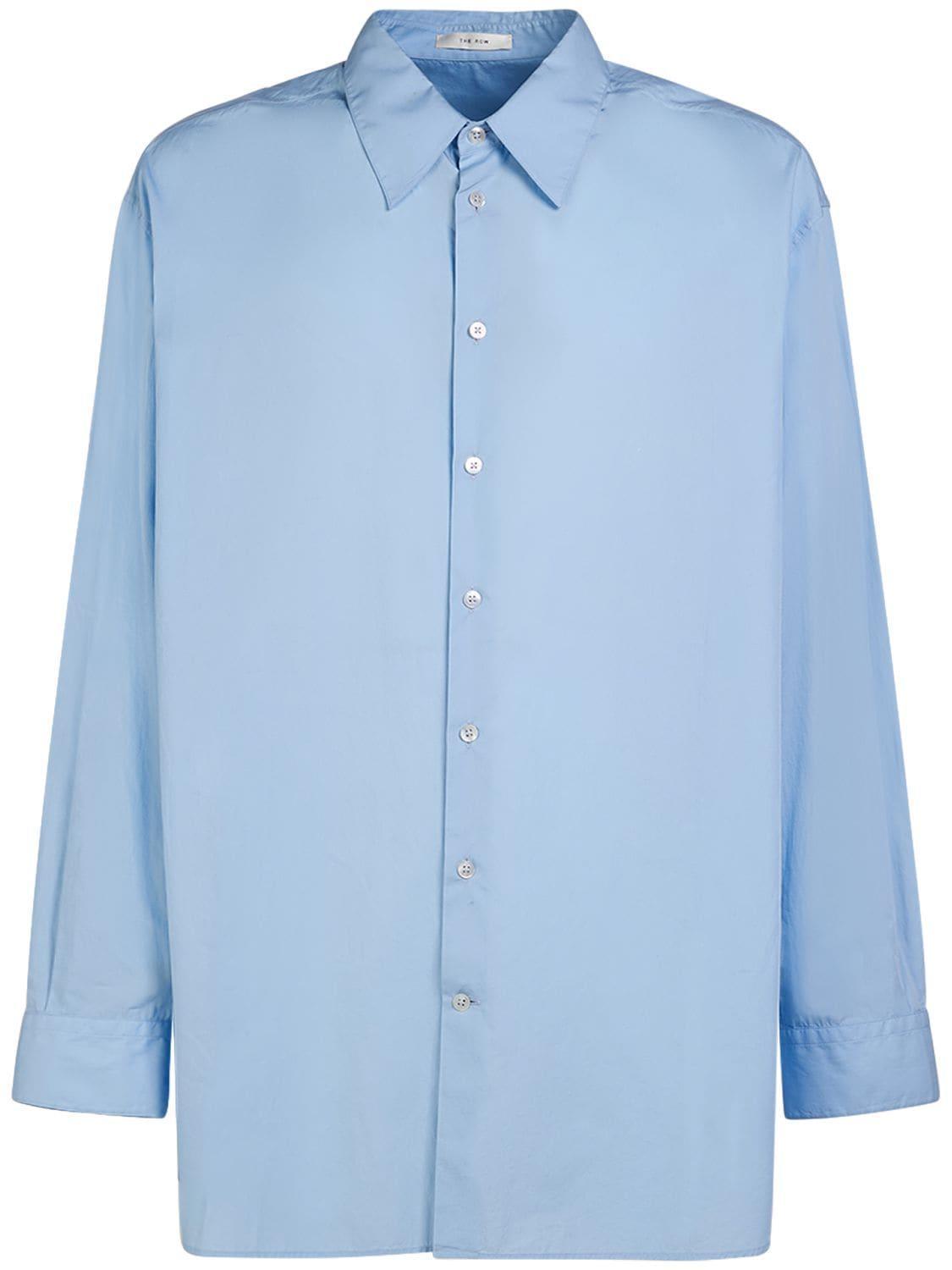 THE ROW Lukre Cotton Poplin Shirt In Oxford Blue Product Image