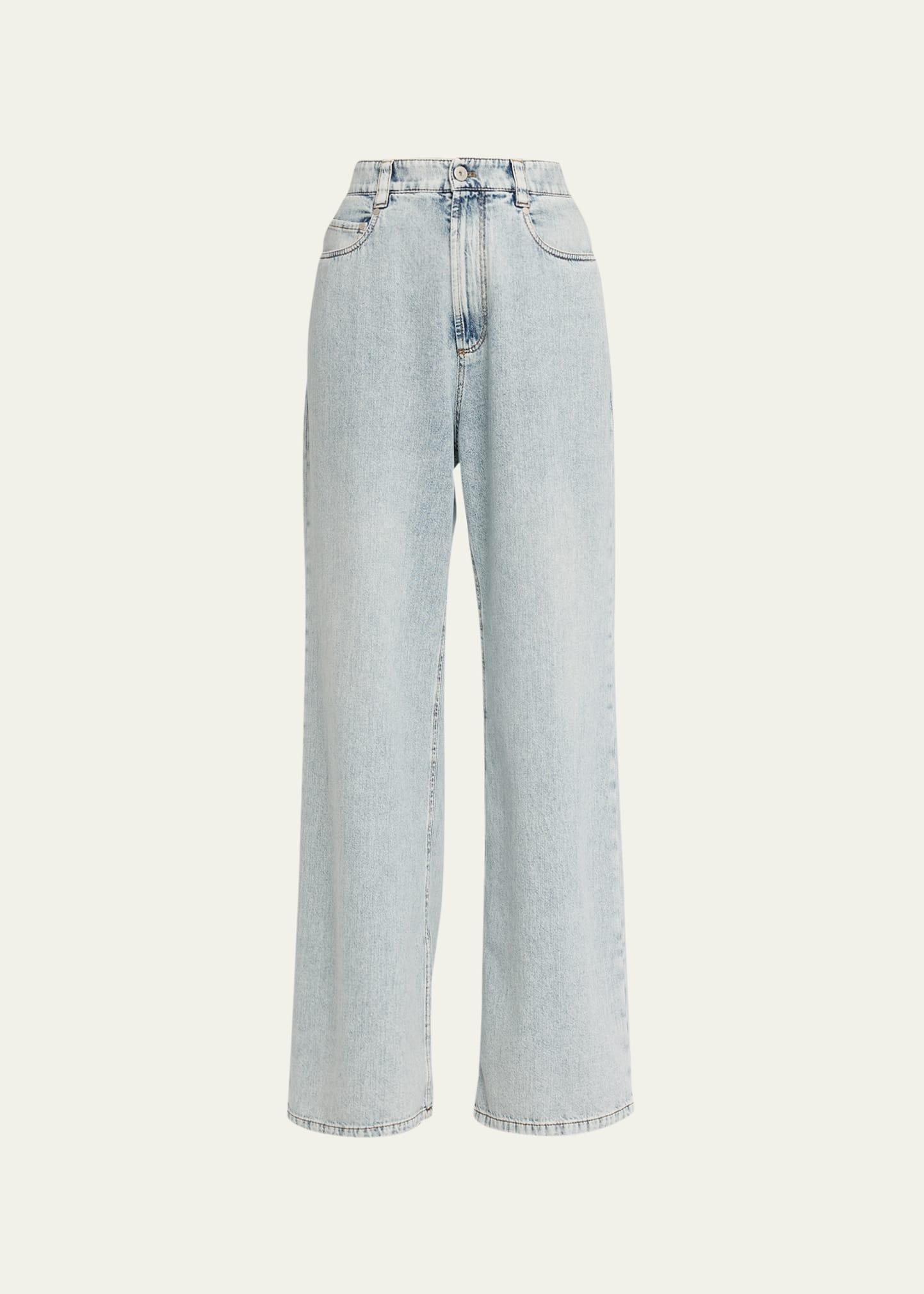 Womens Soft Denim Relaxed Jeans Product Image