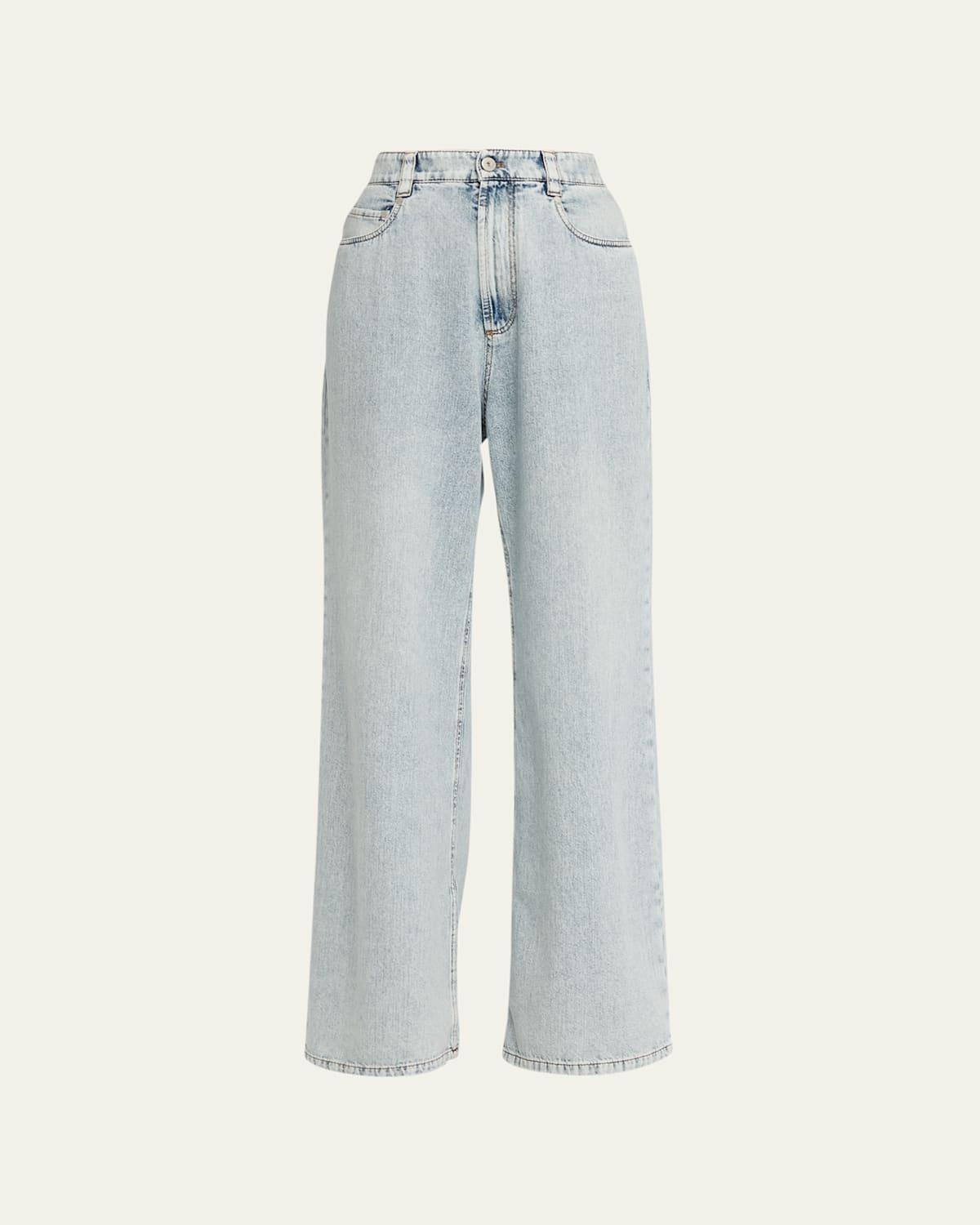 Womens Soft Denim Relaxed Jeans product image