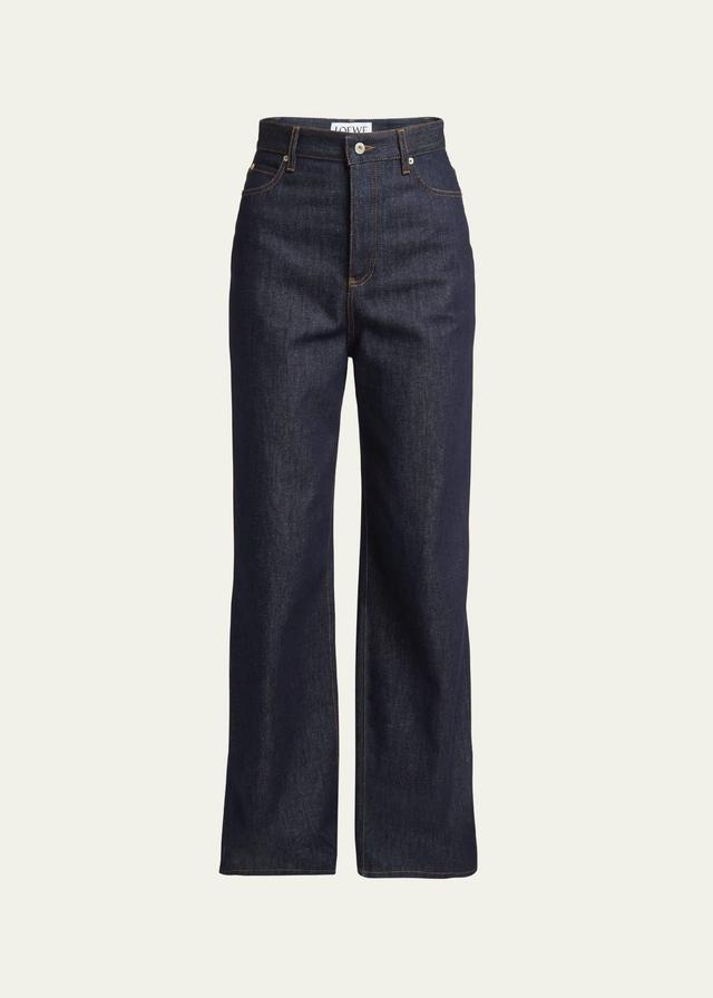 Womens High-Rise Wide-Leg Jeans Product Image