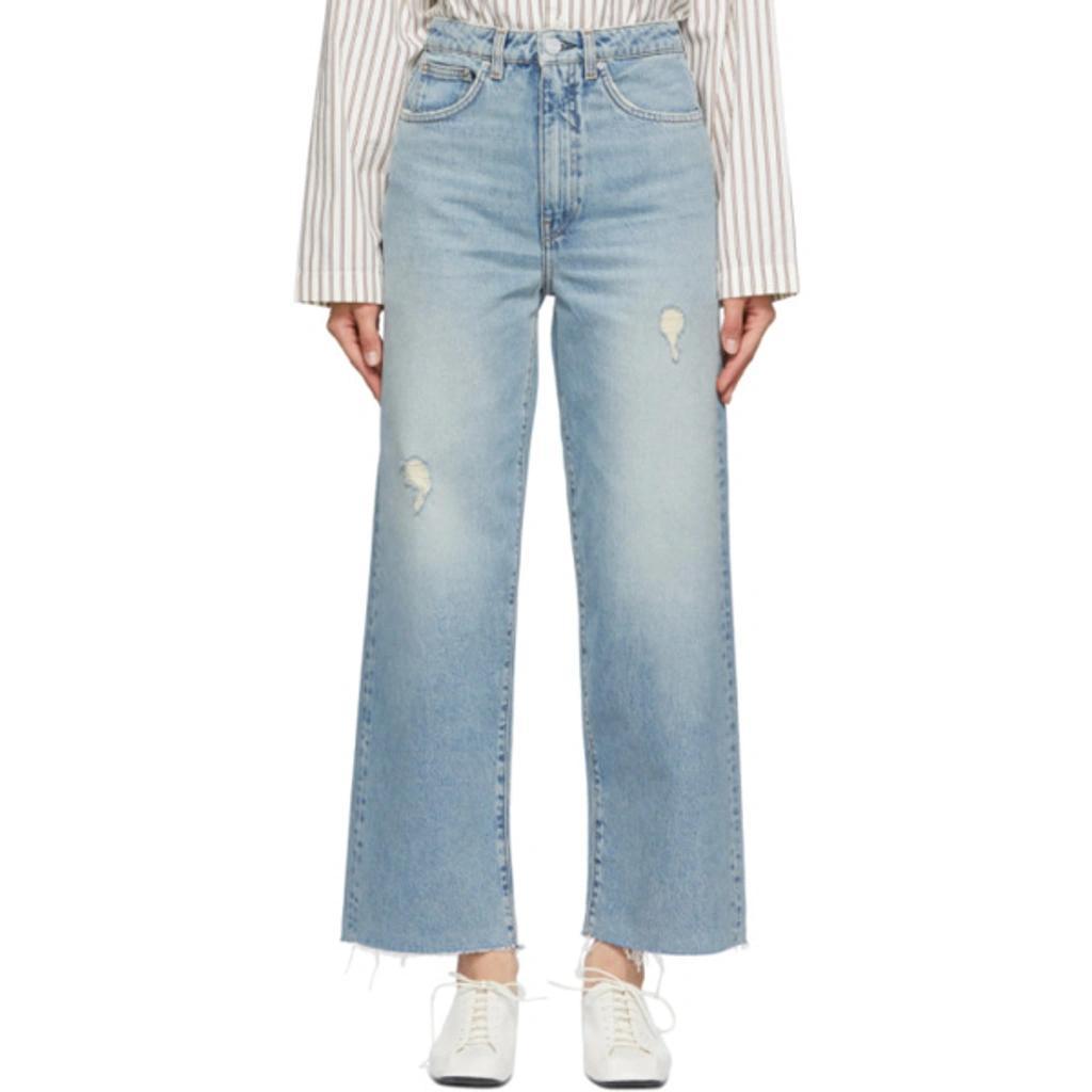 Blue Flare Jeans In 404 Distressed Lt Bl product image