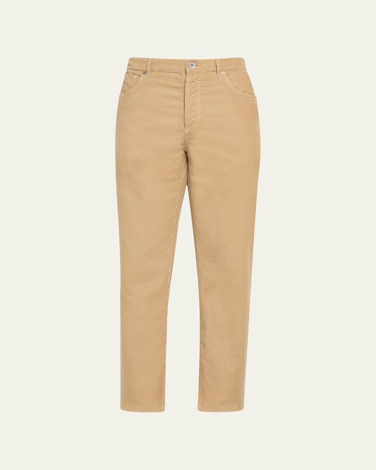 Mens Italian Fit Corduroy 5-Pocket Pants Product Image