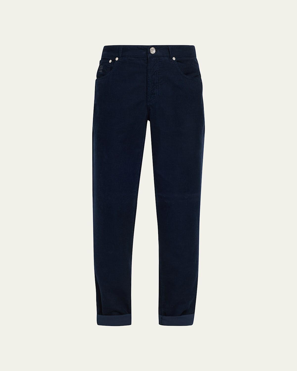 Mens Italian Fit Corduroy 5-Pocket Pants Product Image