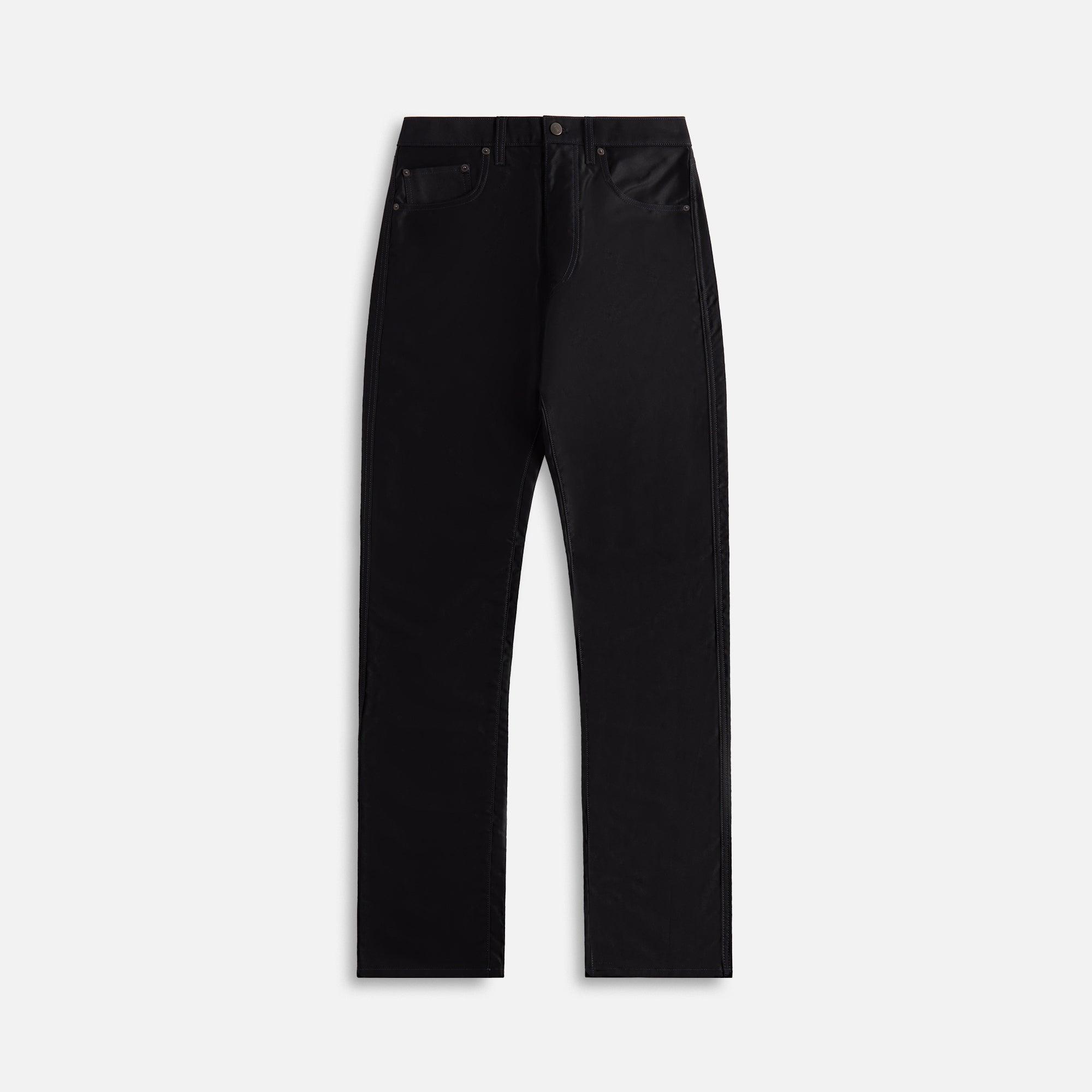 Maison Margiela 5-Pocket Cotton Satin Pants - Black Male Product Image