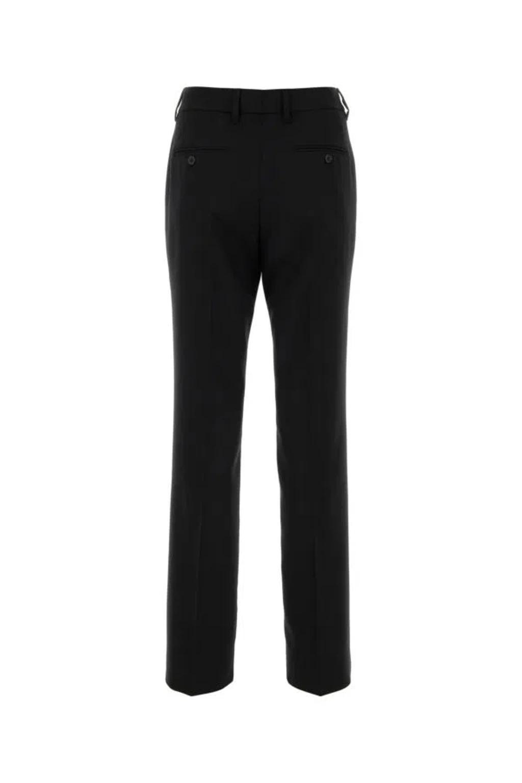 Tailored Wool Straight-leg Trousers In Black Product Image