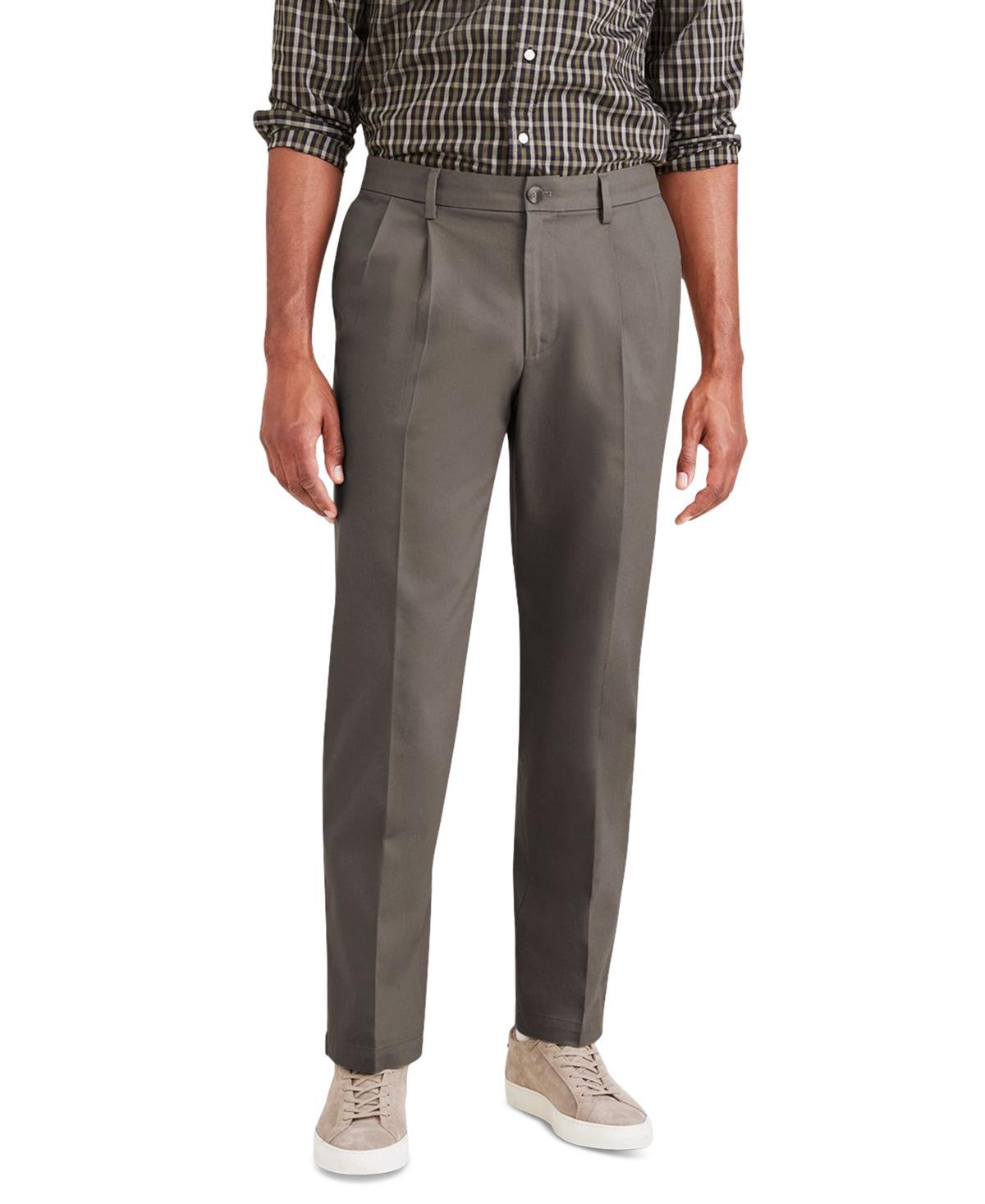 Dockers Mens Signature Classic Fit Pleated Iron Free Pants with Stain Defender Product Image