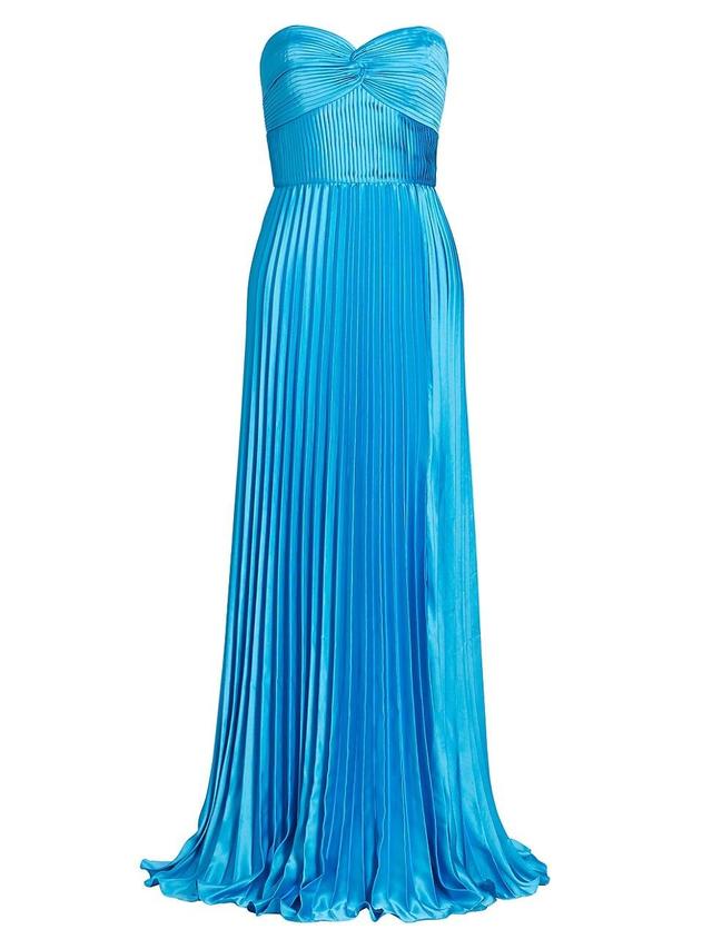 Womens Stef Strapless Pleated Gown Product Image