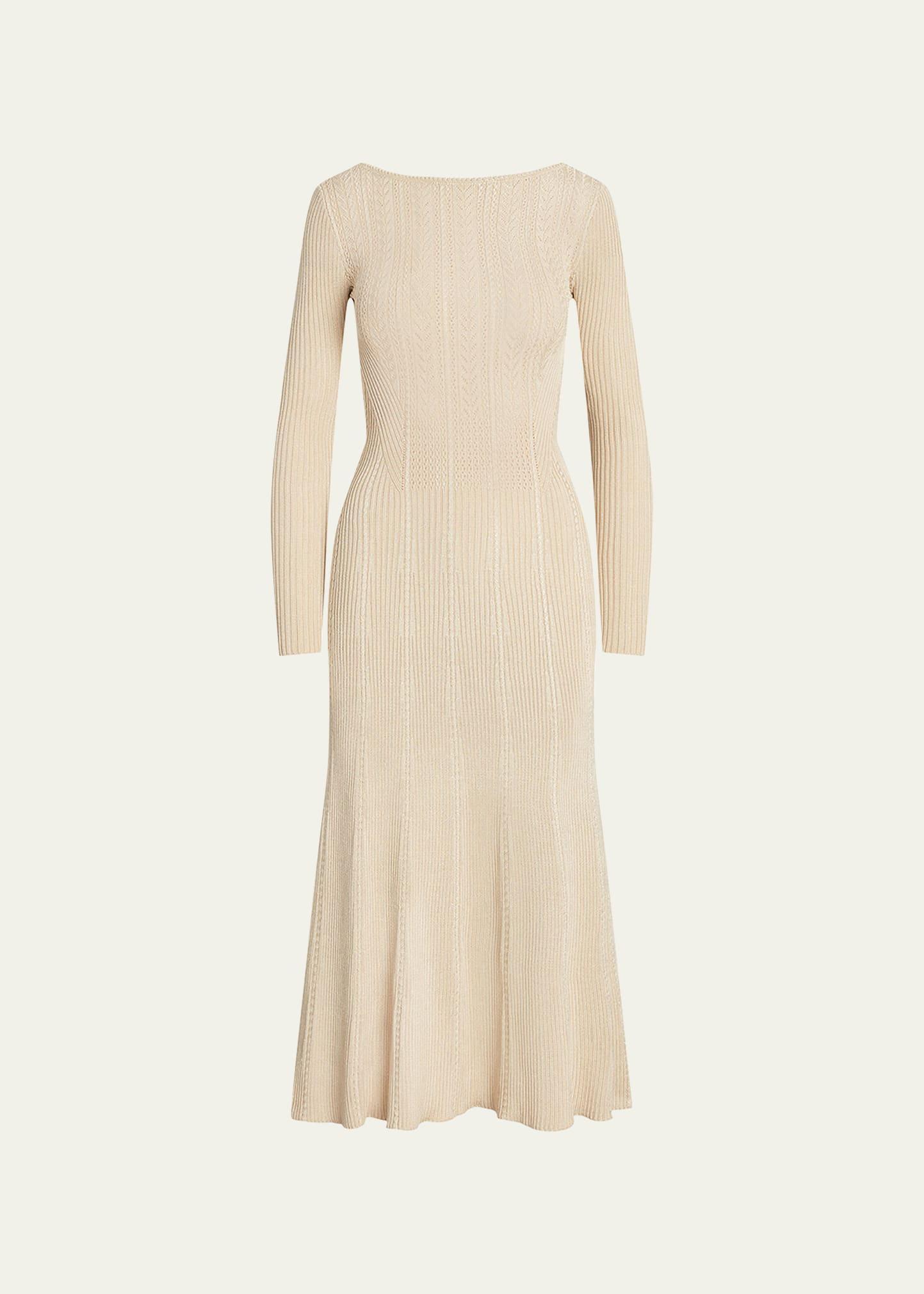 Mulberry Silk Knit Midi Dress Product Image