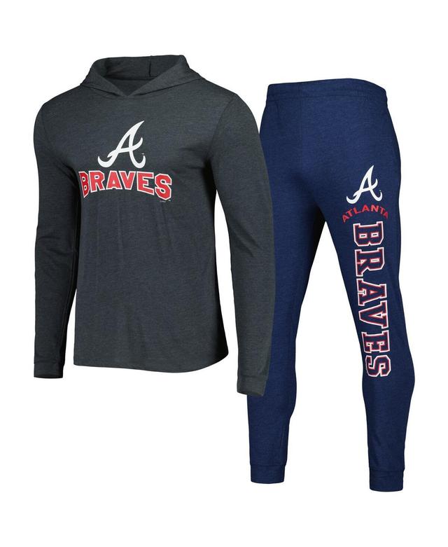 Mens Concepts Sport Navy and Charcoal Atlanta Braves Meter Hoodie and Joggers Set - Navy Product Image