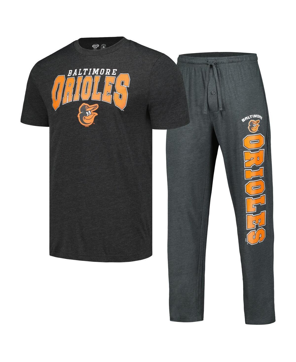 Mens Concepts Sport Charcoal Baltimore Orioles Meter T-shirt and Pants Sleep Set - Charcoal Product Image