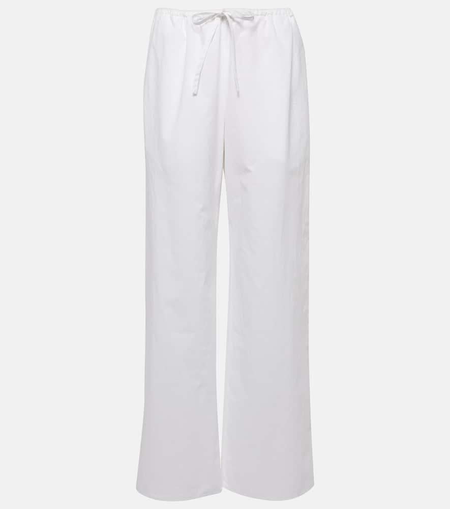 Jugi Poplin Cropped Pants In Off White Product Image