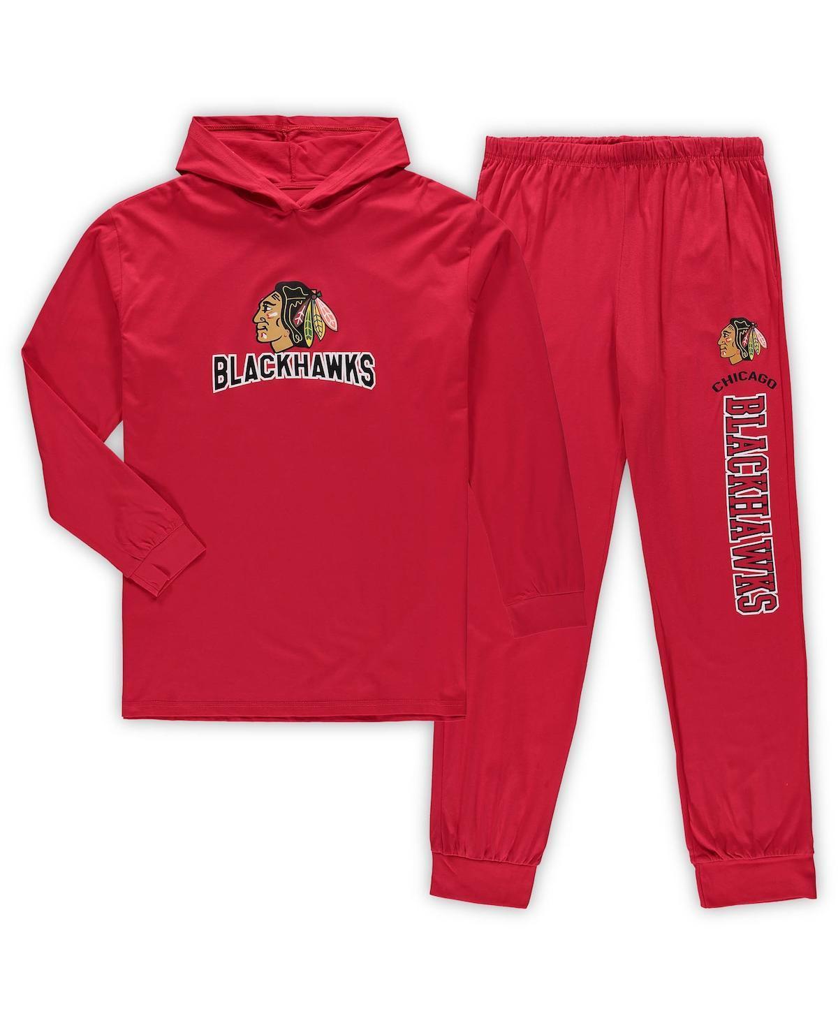 Mens Concepts Sport Chicago Blackhawks Big & Tall Pullover Hoodie & Joggers Sleep Set Product Image