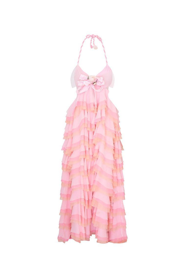 Monceau Halter Ruffle Dress Product Image