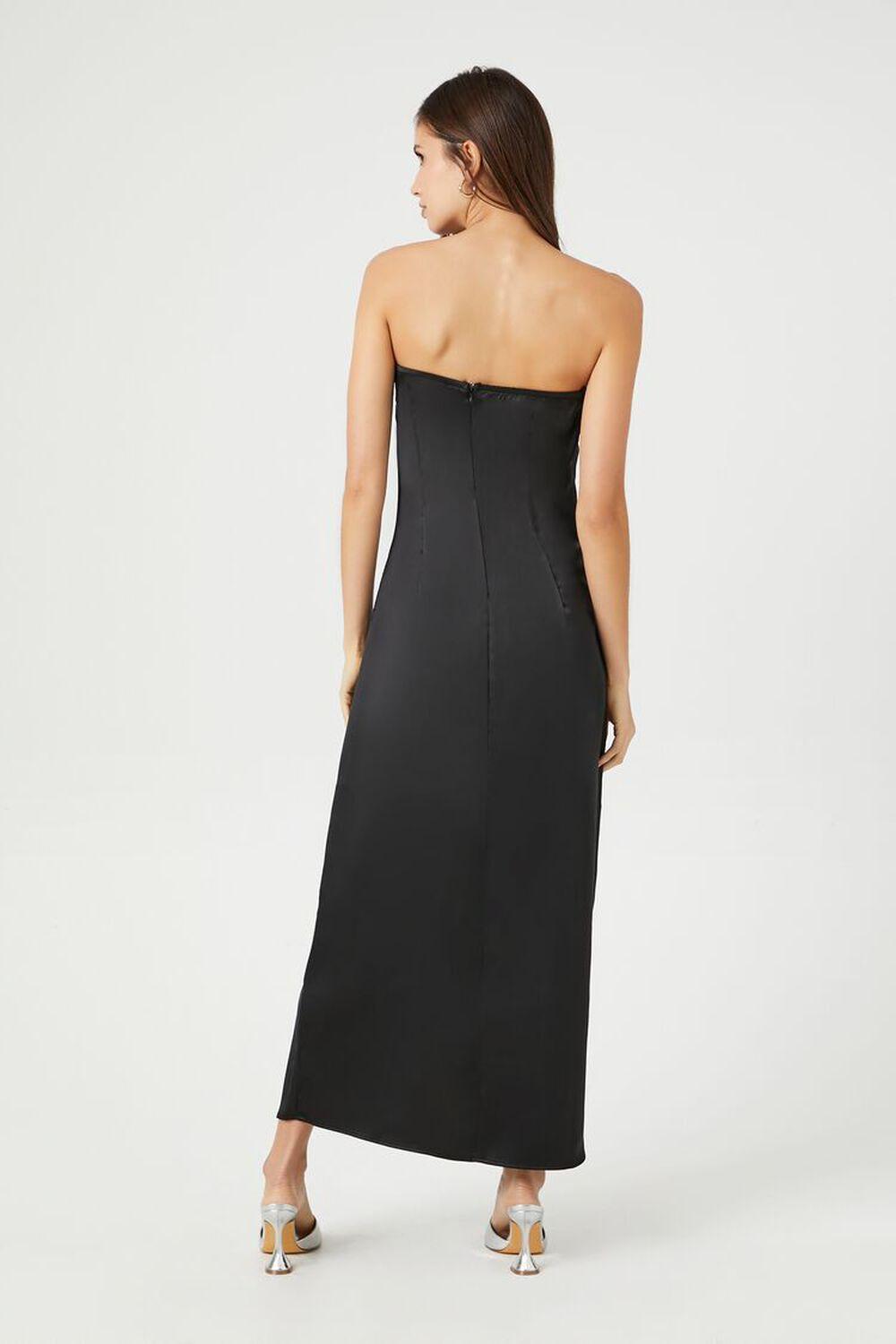 Satin Rhinestone Maxi Slip Dress | Forever 21 Product Image