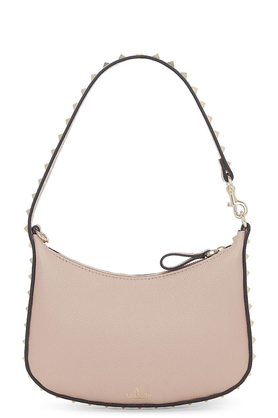 Valentino Garavani Rockstud Mini Hobo Bag in Cream Product Image