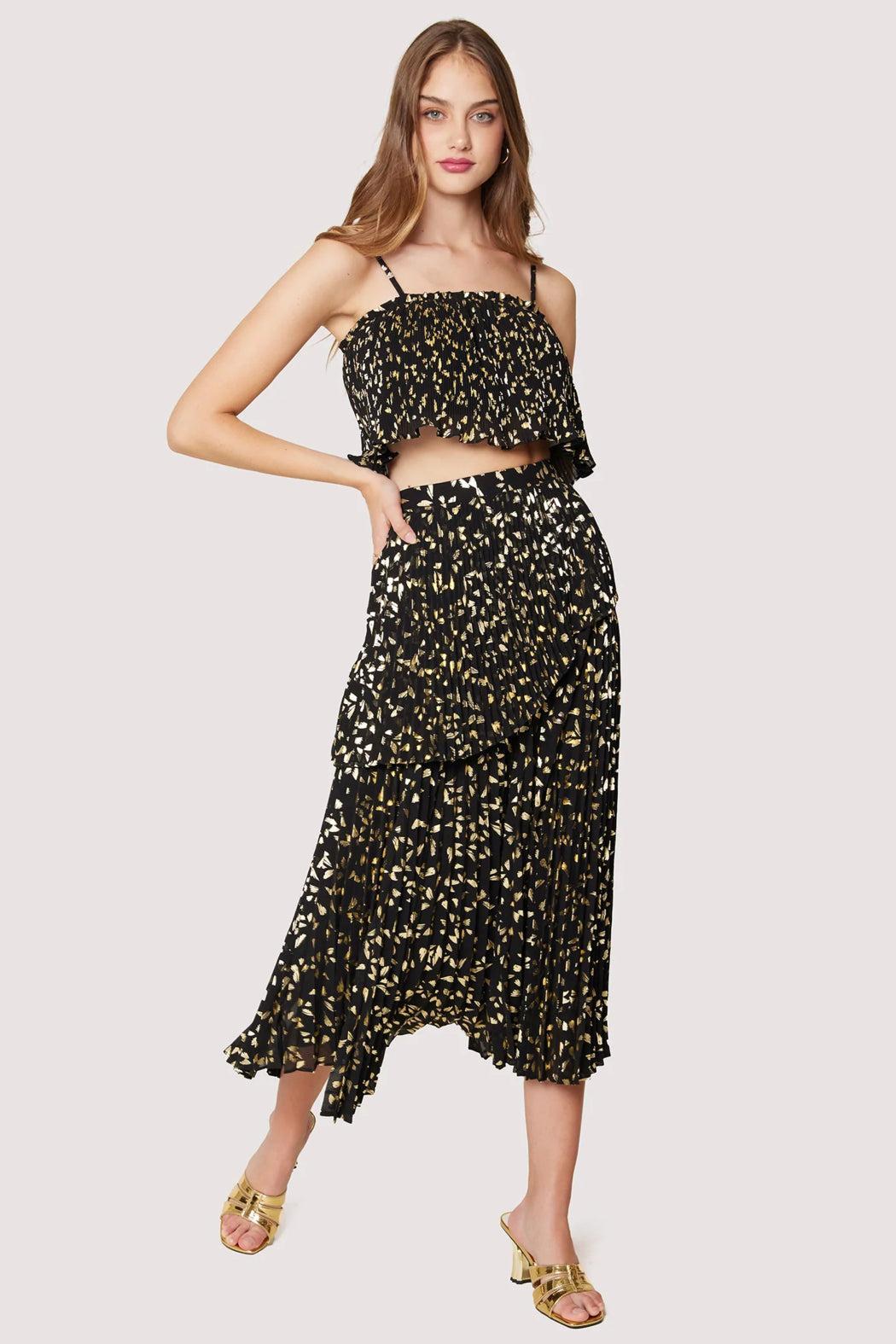 All That Glitters Midi Skirt Product Image