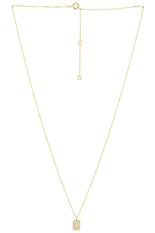 STONE AND STRAND Tagged Diamond Pendant Necklace in Gold & White - Metallic Gold. Size all. Product Image