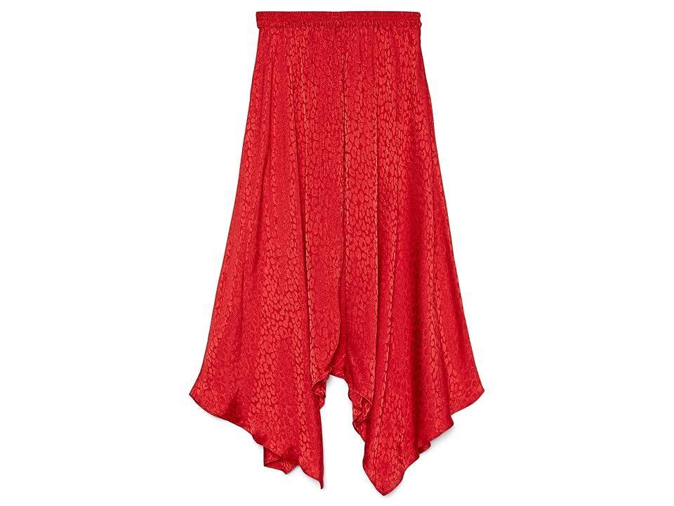 MICHAEL Michael Kors Asymmetrical Pull-On Skirt (Crimson) Women's Skirt Product Image