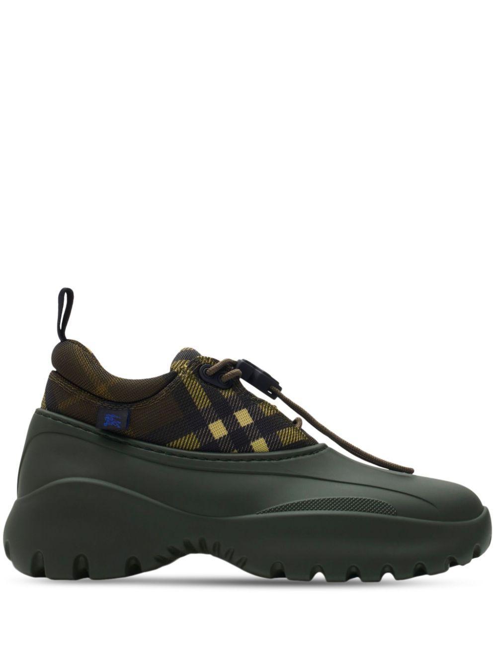 BURBERRY Check Scoot Trek Sneakers In Heath Product Image