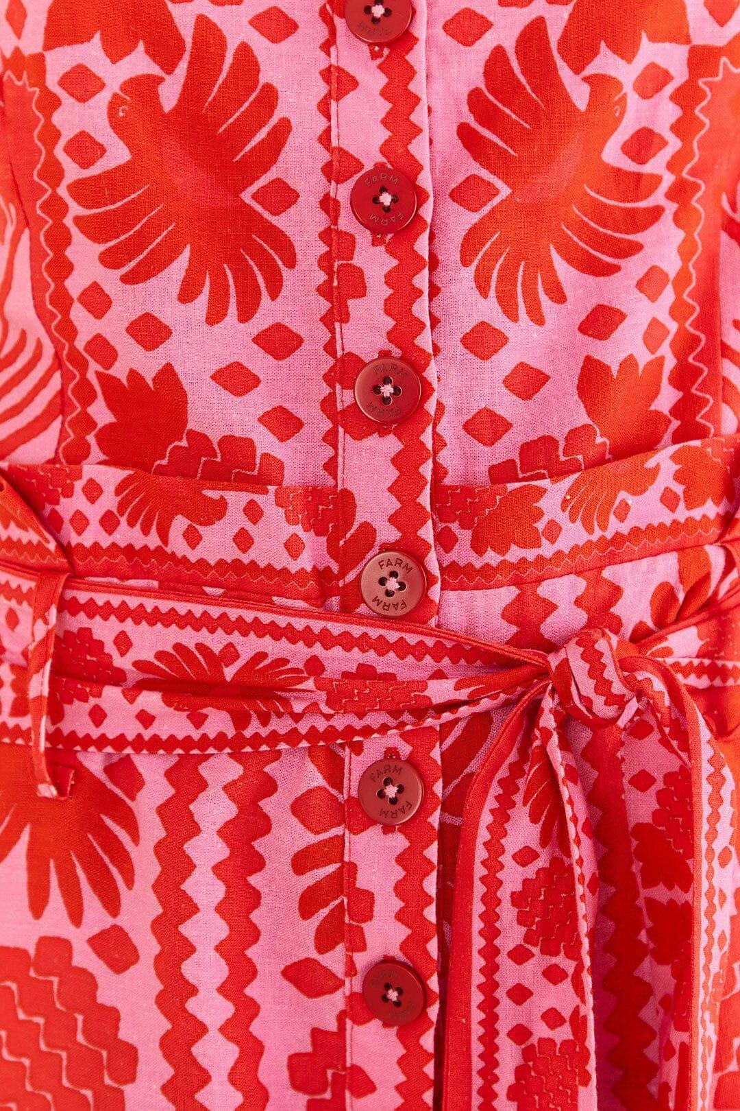 Red Jungle Scarf Romper Product Image