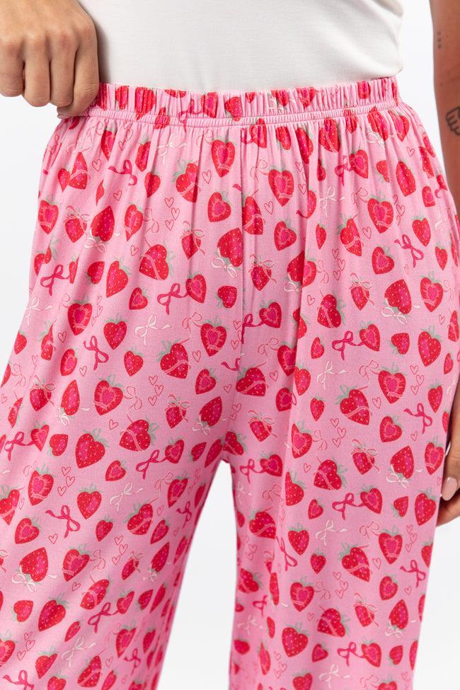 Sweet Dreams Strawberry Hearts Pajama Pants Product Image