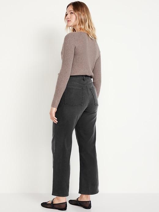 High-Waisted Wow Crop Wide-Leg Jeans Product Image