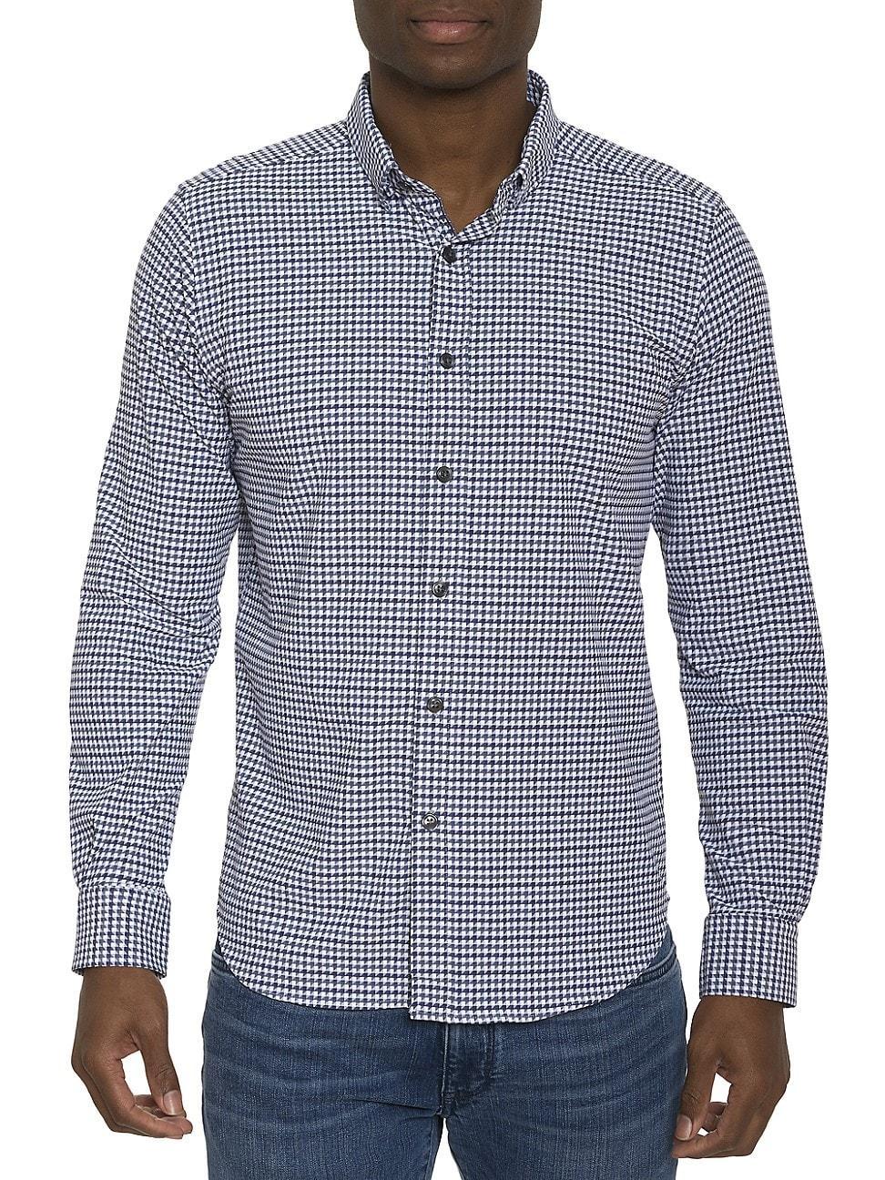 Robert Graham Fantoni Houndstooth Check Button-Up Shirt Product Image