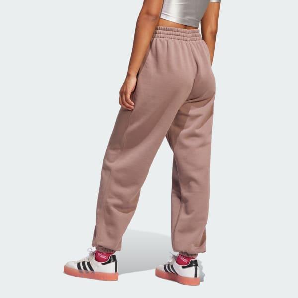 adidas Essentials Fleece Loose Joggers Glow Pink 2XS Womens Product Image