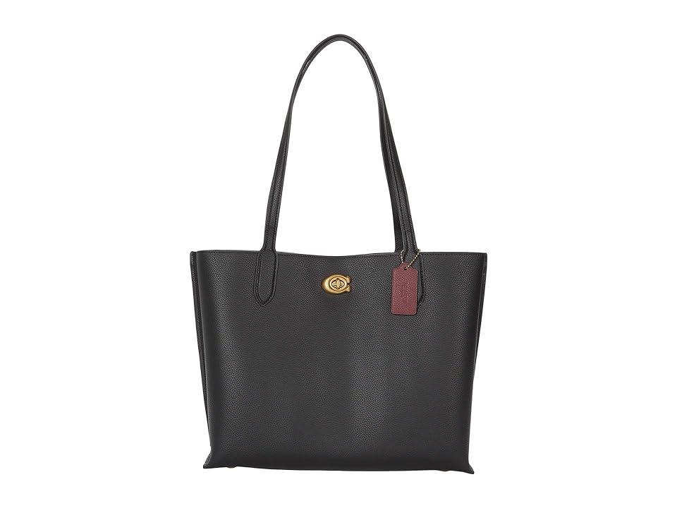 COACH Willow Pebble Leather Solid Tote Bag Product Image